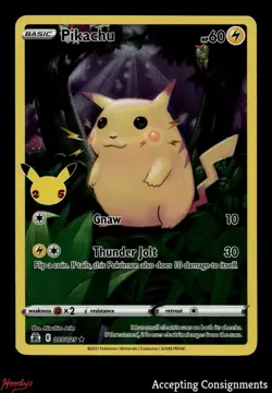 2021 Pokemon Celebrations #005 Pikachu HOLO RARE - Image 1