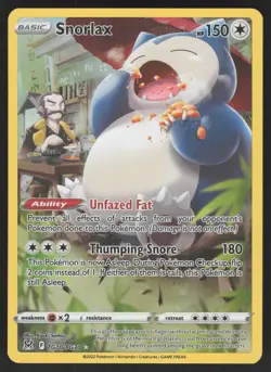 Snorlax TG10/TG30 Ultra Rare Pokemon TCG Lost Origin Trainer Gallery NM - Image 1