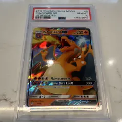 2019 Pokemon Charizard GX 9/68 Hidden Fates Ultra Rare Holo Full Art PSA 10 - Image 3