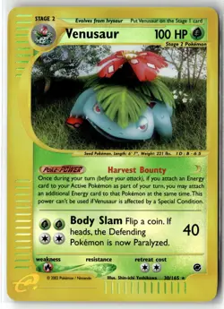 Venusaur ⭐ 30/165 Reverse Holo Rare Expedition Base Set 2002 Pokemon LP - Image 1