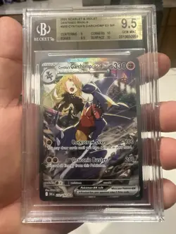 Pokemon Cynthia's Garchomp EX 232/182 Destined Rivals SIR Holo Beckett 9.5 - Image 1