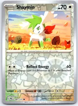 Shaymin 087/131 UC Prismatic Evolutions Pokemon Reverse Holo NM/M - Image 1