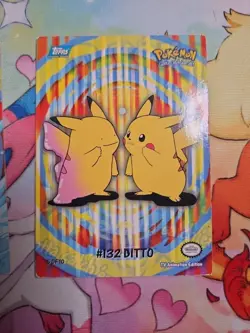 2000 Topps Pokemon Series 2 DITTO #132 Stick-Ons (5 of 10) Pikachu 25 (8 Of 10) - Image 2