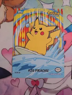 2000 Topps Pokemon Series 2 DITTO #132 Stick-Ons (5 of 10) Pikachu 25 (8 Of 10) - Image 3