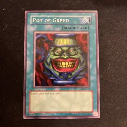 Yu-Gi-Oh! TCG Pot of Greed Legend of Blue Eyes White Dragon LOB-119 Unlimited - Image 1