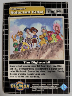 Digimon Digital Monsters 1999 Trading Card Bandai 1 Of 34 Selected Kids! - Image 2