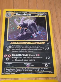 Pokemon Houndoom 4/75 Neo Discovery Holo and 3 Houndour 1995-2001 Trading Cards - Image 2