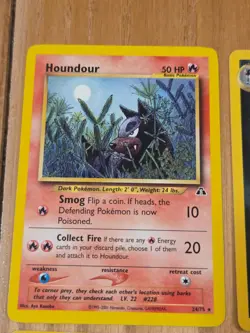 Pokemon Houndoom 4/75 Neo Discovery Holo and 3 Houndour 1995-2001 Trading Cards - Image 3