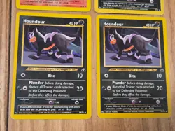 Pokemon Houndoom 4/75 Neo Discovery Holo and 3 Houndour 1995-2001 Trading Cards - Image 4