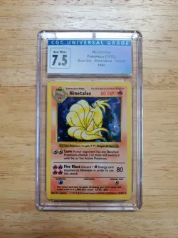 Pokemon CGC 7.5 NM+ 1999 Ninetales Shadowless Base Set Holo Card - Image 1