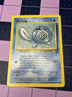 Pokemon TCG Base Set 2 Poliwag 88/130 Regular Common Card - Image 1