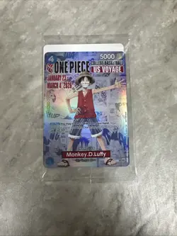 One Piece Monkey.D.Luffy College US Voyage Card - Image 1