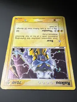 Raikou 3/17 POP Series 2 Holo Rare Pokemon Card 2006 WOTC W/ Swirl - Image 3