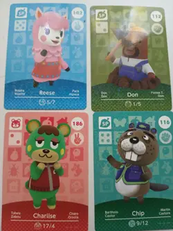 (EU) 4 DIFFERENT ANIMAL CROSSING SERIES 2 CARD LOT! NM - Image 1