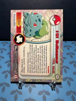 Bulbasaur #01 Topps TV Animation Edition Black Label Pokemon Card - Image 2
