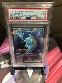 Pokemon TCG Blastoise EX 151 Ultra Rare Scarlet & Violet Card PSA 9 NM-MT - Image 1
