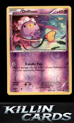 Reverse Holofoil Drifloon 46/114 Pokemon Common XY - Steam Siege Card NM - Image 1