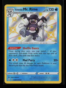 Galarian Mr. Rime SV021/SV122 Shiny Holo Rare Shining Fates Pokemon Card - Image 1