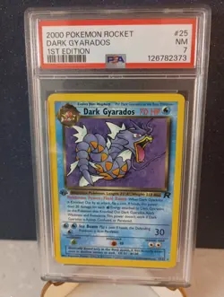 PSA 7 Dark Gyarados 1st Edition Team Rocket 25/82 WOTC Vintage Pokemon Card - Image 1