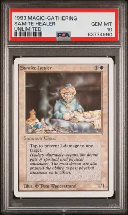 Samite Healer - Unlimited - MTG - GEM MINT - PSA 10. POP 18. More MTG in Store. - Image 1