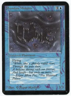 MTG Phantom Monster, Alpha, Heavily Played, English - Image 1