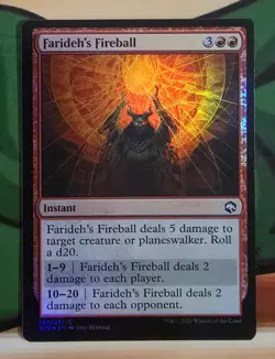 X 1 Farideh's Fireball NM AFR 142 MTG Magic The Gathering - Image 1