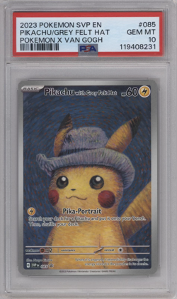 PSA 10 VAN GOGH PIKACHU WITH GREY FELT HAT SVP EN 085 PROMO POKEMON CARD - Image 1