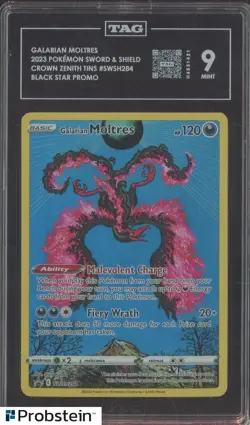 2023 Pokemon SWSH Crown Zenith Black Star Promo #SWSH284 Galarian Moltres TAG 9 - Image 1