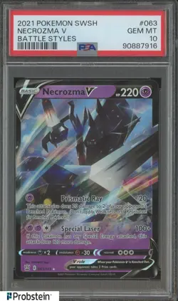 2021 Pokemon Necrozma V Battle Styles #063 PSA 10 GEM MINT - Image 1