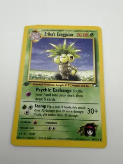 Pokemon Erika's Exeggutor 1st Edition Gym Heroes 44/132 Uncommon Error - Image 3
