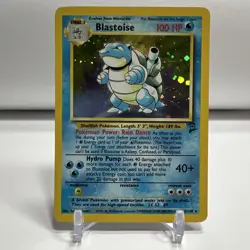 2000 Pokemon TCG Base Set 2 - Blastoise Holo Rare 2/130 MP Not Perfect - Image 1