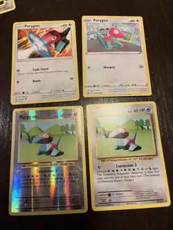 Lot Vintage Pokemon Cards - Porygon Holo- Assorted Old Set Collection - Image 1