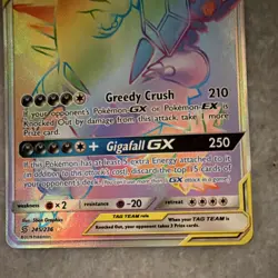Pokemon Mega Sableye & Tyranitar GX Secret Rare Full Art Holo 245/236 TAG TEAM - Image 4