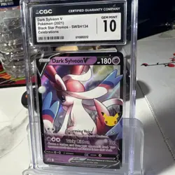 2021 Pokemon Black Star Promo Dark Sylveon V Celebrations #SWSH134 CGC 10 - Image 1