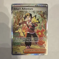 Pokemon Ethan's Adventure Trainer 236/182 Sv10 Destined Rivals Full Art Holo SIR - Image 1