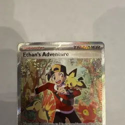 Pokemon Ethan's Adventure Trainer 236/182 Sv10 Destined Rivals Full Art Holo SIR - Image 2