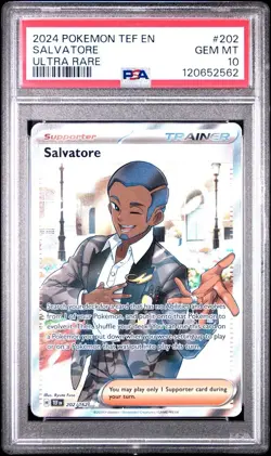 Pokemon TCG Trainer Salvatore 202/162 Temporal Forces Ultra Rare NM - Image 1