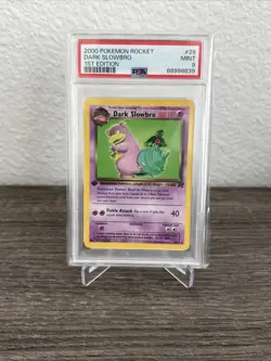 2000 Pokemon Team Rocket 1st Edition #29 DARK SLOWBRO PSA 9 MINT Non-Holo - Image 1