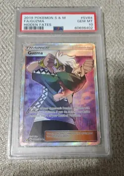 Pokemon PSA 10 Guzma Hidden Fates SV84/SV94 Holo Full Art GEM MINT - Image 1