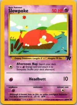 Pokemon TCG Slowpoke 67/82 Team Rocket NM - Image 1
