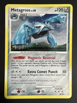 Pokemon TCG Metagross 10/146 Legends Awakened Holo Rare W/ Swirl LP - Image 1