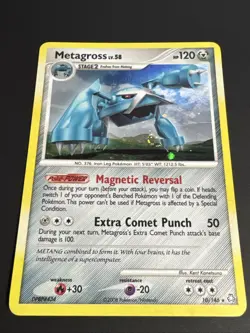 Pokemon TCG Metagross 10/146 Legends Awakened Holo Rare W/ Swirl LP - Image 2