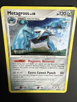 Pokemon TCG Metagross 10/146 Legends Awakened Holo Rare W/ Swirl LP - Image 3