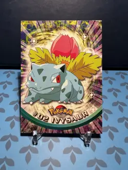 Ivysaur #02 Topps TV Animation Edition Black Logo Pokemon NM - Image 1