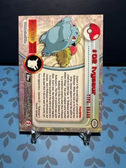 Ivysaur #02 Topps TV Animation Edition Black Logo Pokemon NM - Image 2
