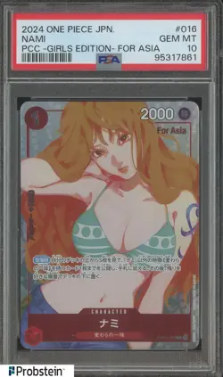 2024 One Piece JPN. Nami PCC Girls Edition For ASIA #016 PSA 10 GEM MINT - Image 1
