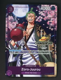 Zoro-Juurou (Event Pack Vol. 5) OP05-067 One Piece PROMO GOLD CHAMPIONSHIP - Image 1