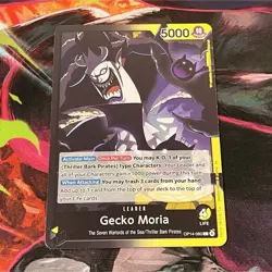 Bandai Gecko Moria OP14-080 Leader Regular 5000 Power One Piece CCG English - Image 1