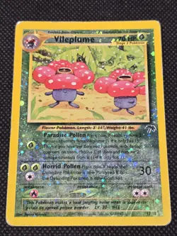 Pokemon Card Vileplum Southern Islands Reverse Holo - 17/18 - MP - Image 2