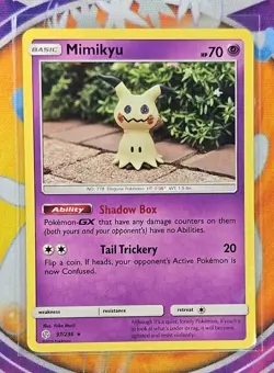 🔥Pokemon TCG Mimikyu 97/236 Cosmic Eclipse Non-Holo Rare Card NM👍📈 - Image 3